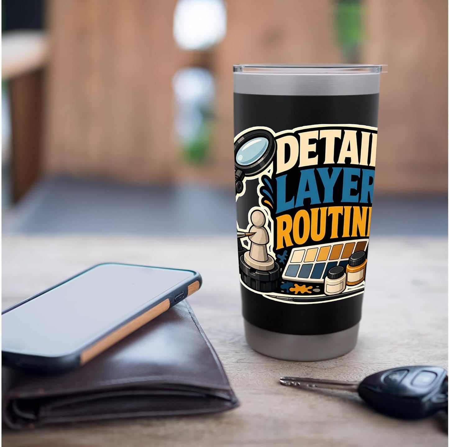 DETAIL LAYER ROUTINE Hobby Table Calm Stainless Steel Insulated Tumbler