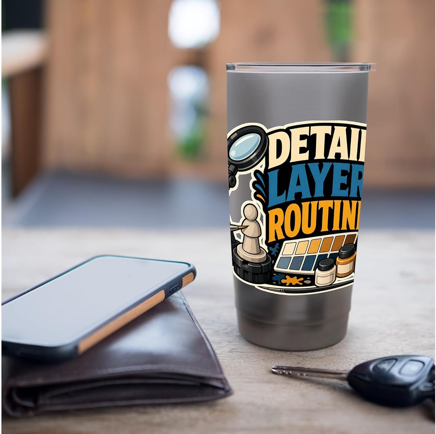 DETAIL LAYER ROUTINE Hobby Table Calm Stainless Steel Insulated Tumbler