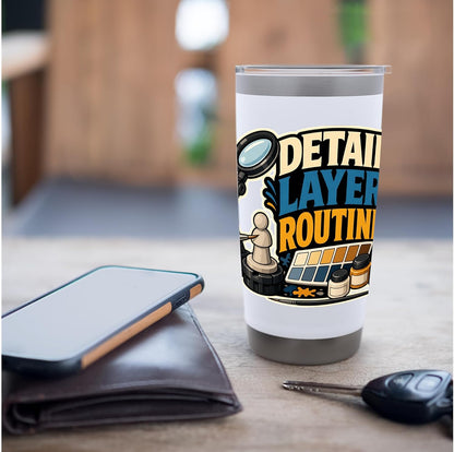 DETAIL LAYER ROUTINE Hobby Table Calm Stainless Steel Insulated Tumbler