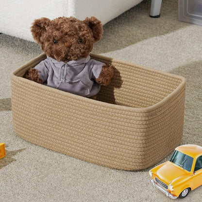 3 Pack Small Storage Baskets for Organizing, 11.8×7.8×5.1", Green
