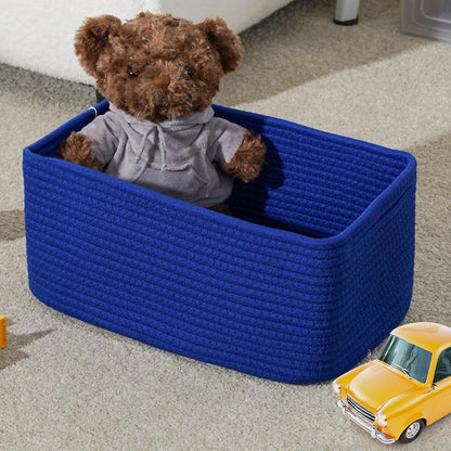 3 Pack Small Storage Baskets for Organizing, 11.8×7.8×5.1", Green