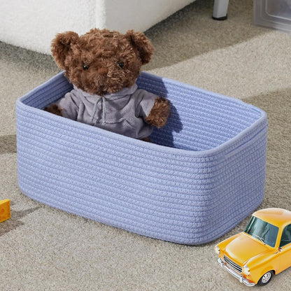 3 Pack Small Storage Baskets for Organizing, 11.8×7.8×5.1", Green