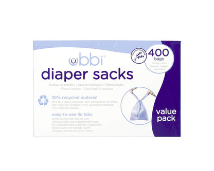 Disposable Diaper Sacks, Lavender Scented, Easy-To-Tie Tabs, Diaper Disposal or Pet Waste Bags & Retractable On the Go Bag Dispenser for Travel, Diaper Bag Accessory Must Have for Newborn
