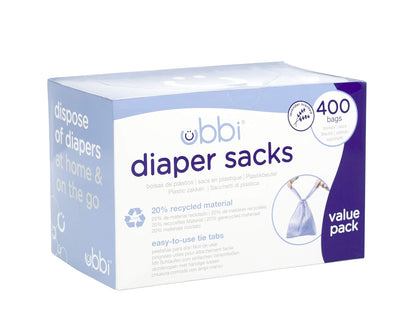 Disposable Diaper Sacks, Lavender Scented, Easy-To-Tie Tabs, Diaper Disposal or Pet Waste Bags & Retractable On the Go Bag Dispenser for Travel, Diaper Bag Accessory Must Have for Newborn