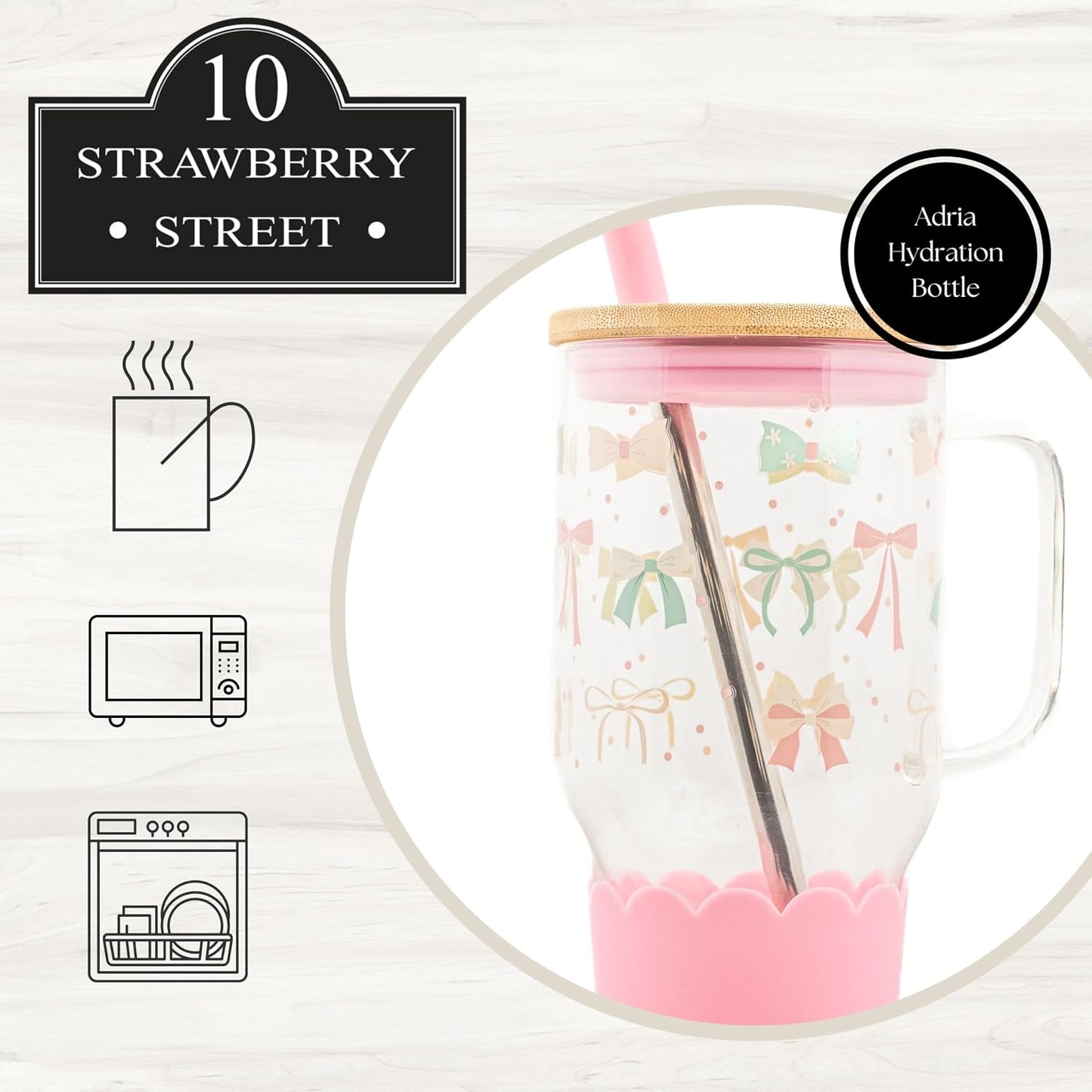 Adria Hydration Travel Tumbler, Pink Ice Cream