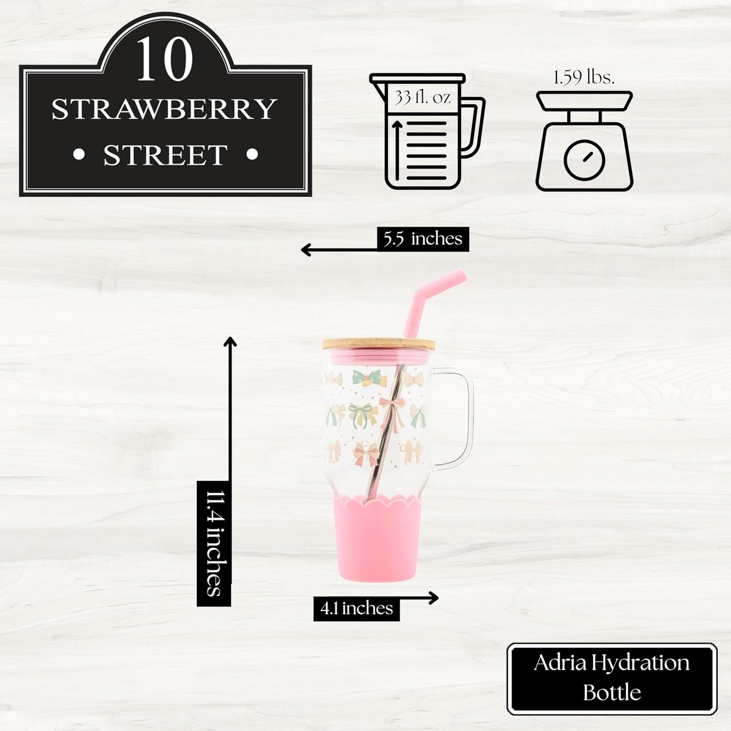 Adria Hydration Travel Tumbler, Pink Ice Cream