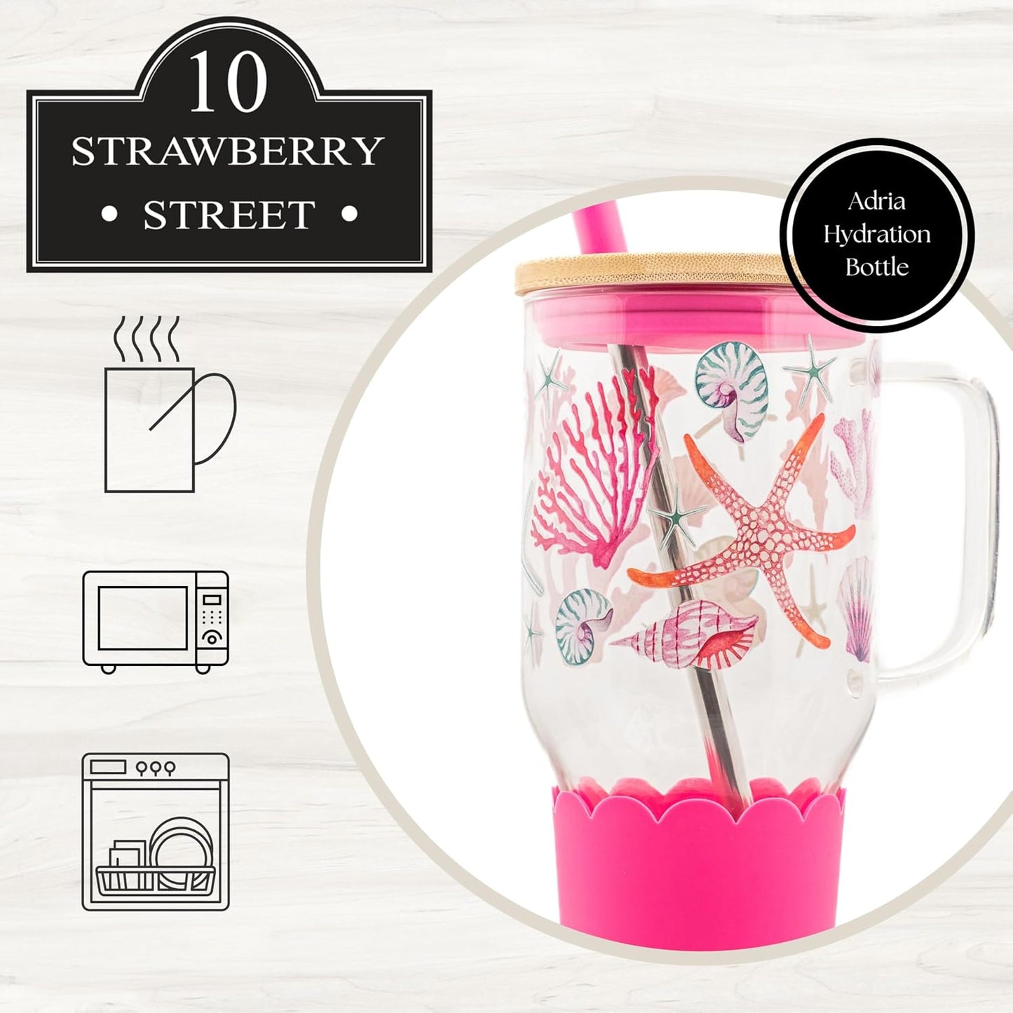 Adria Hydration Travel Tumbler, Pink Ice Cream