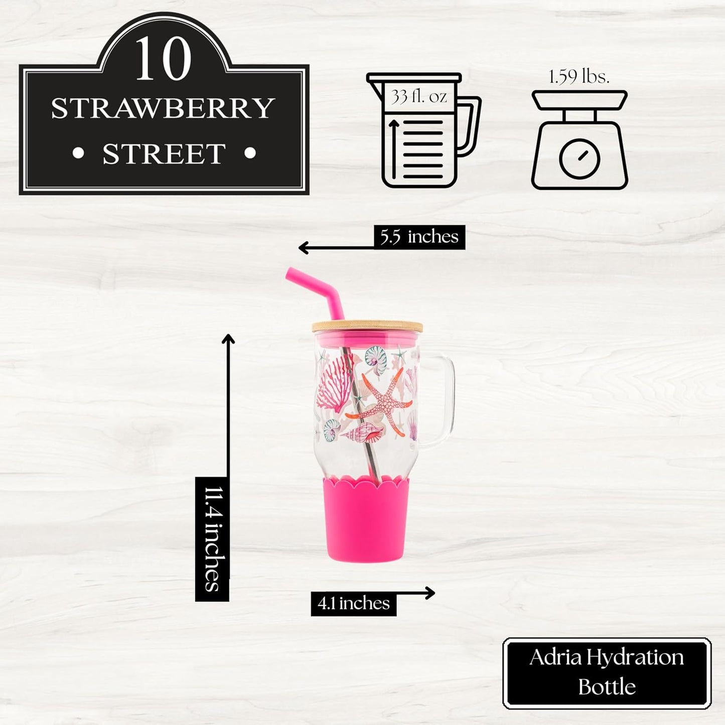 Adria Hydration Travel Tumbler, Pink Ice Cream