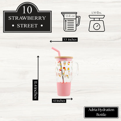 Adria Hydration Travel Tumbler, Pink Ice Cream