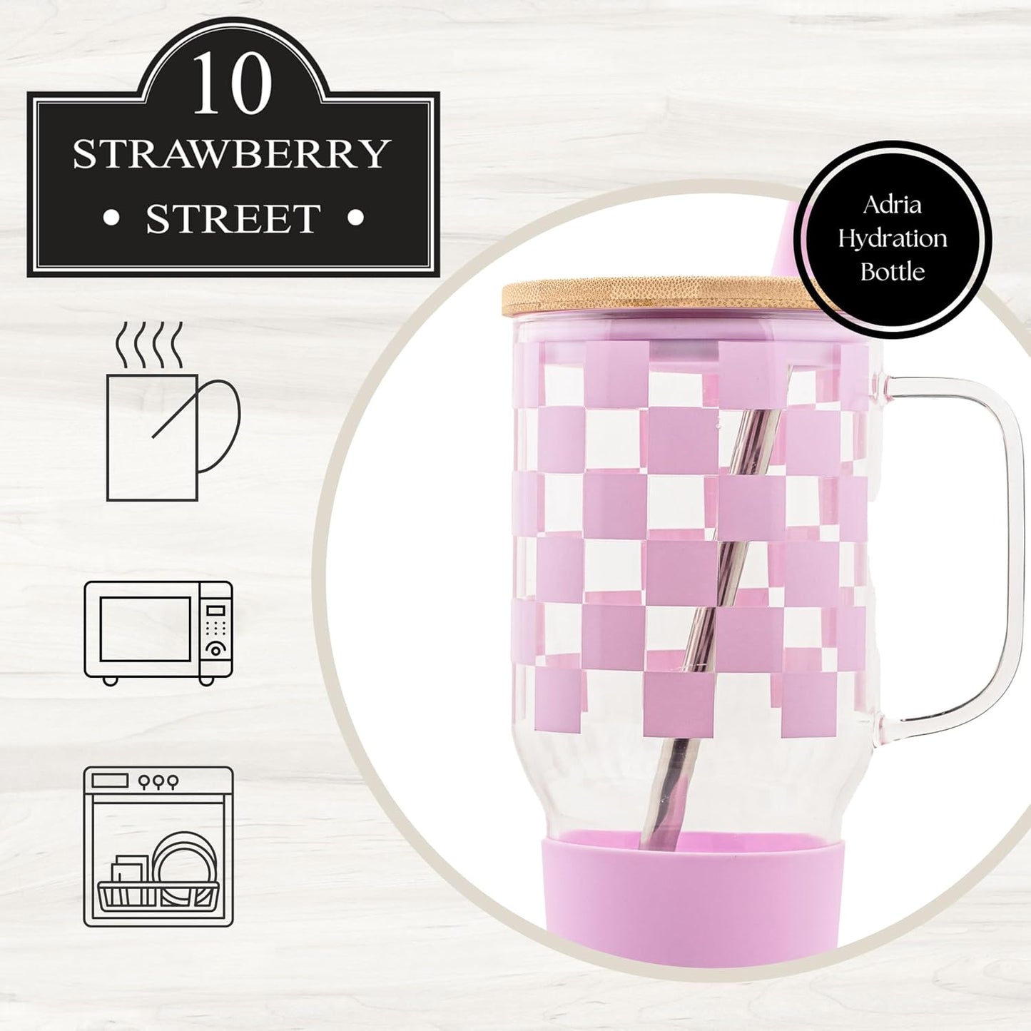 Adria Hydration Travel Tumbler, Pink Ice Cream