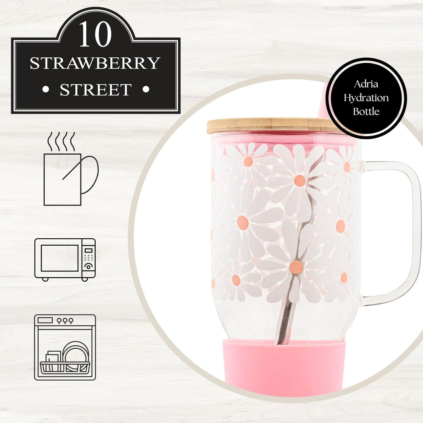 Adria Hydration Travel Tumbler, Pink Ice Cream
