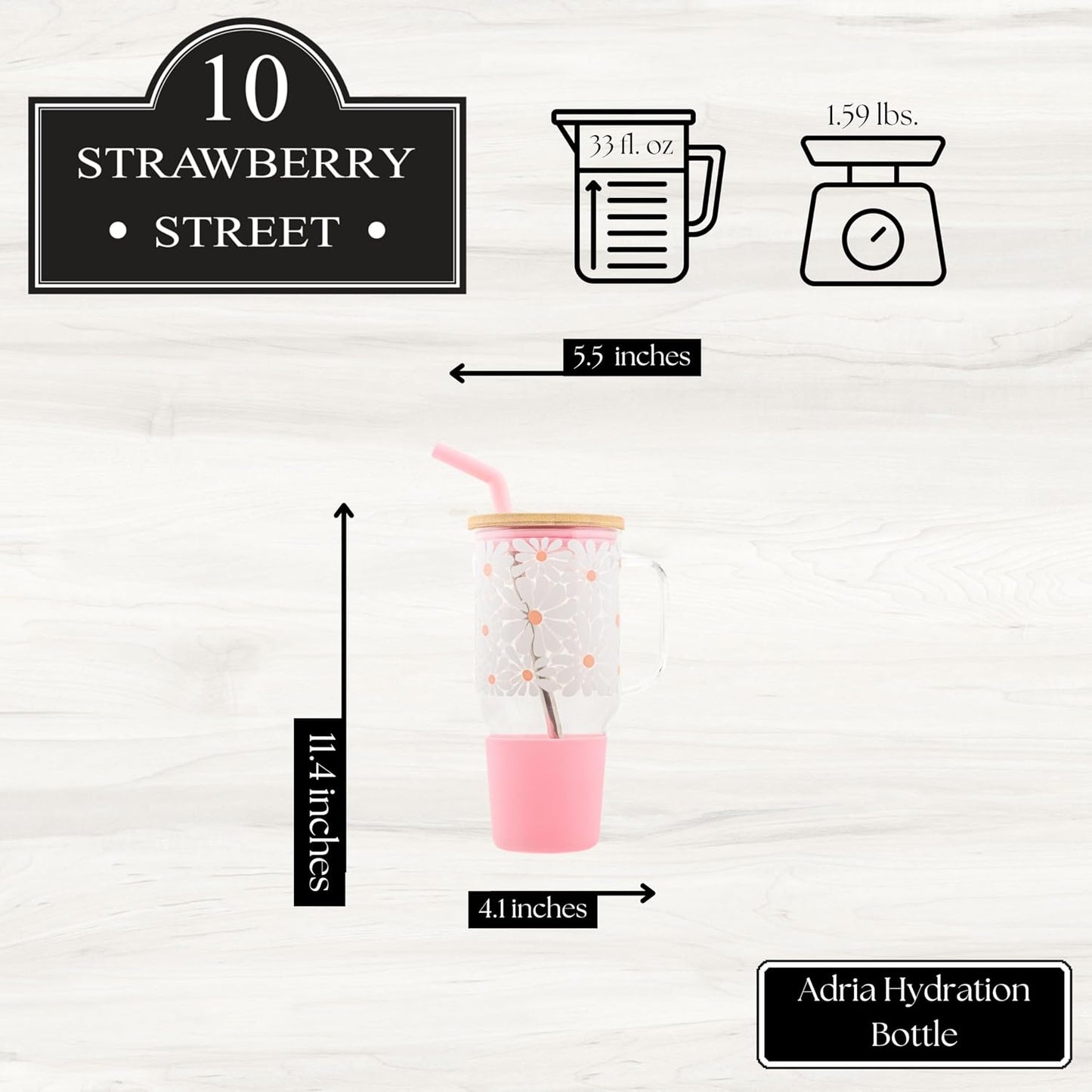 Adria Hydration Travel Tumbler, Pink Ice Cream