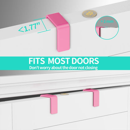 Over The Door Organizer - Hanging Door Organizer with 4 Metal Large Capacity Baskets and Adjustable Coat Hook for Bathroom Bedroom Kitchen Pantry Closet Cabinet