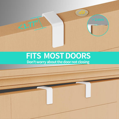 Over The Door Organizer - Hanging Door Organizer with 4 Metal Large Capacity Baskets and Adjustable Coat Hook for Bathroom Bedroom Kitchen Pantry Closet Cabinet