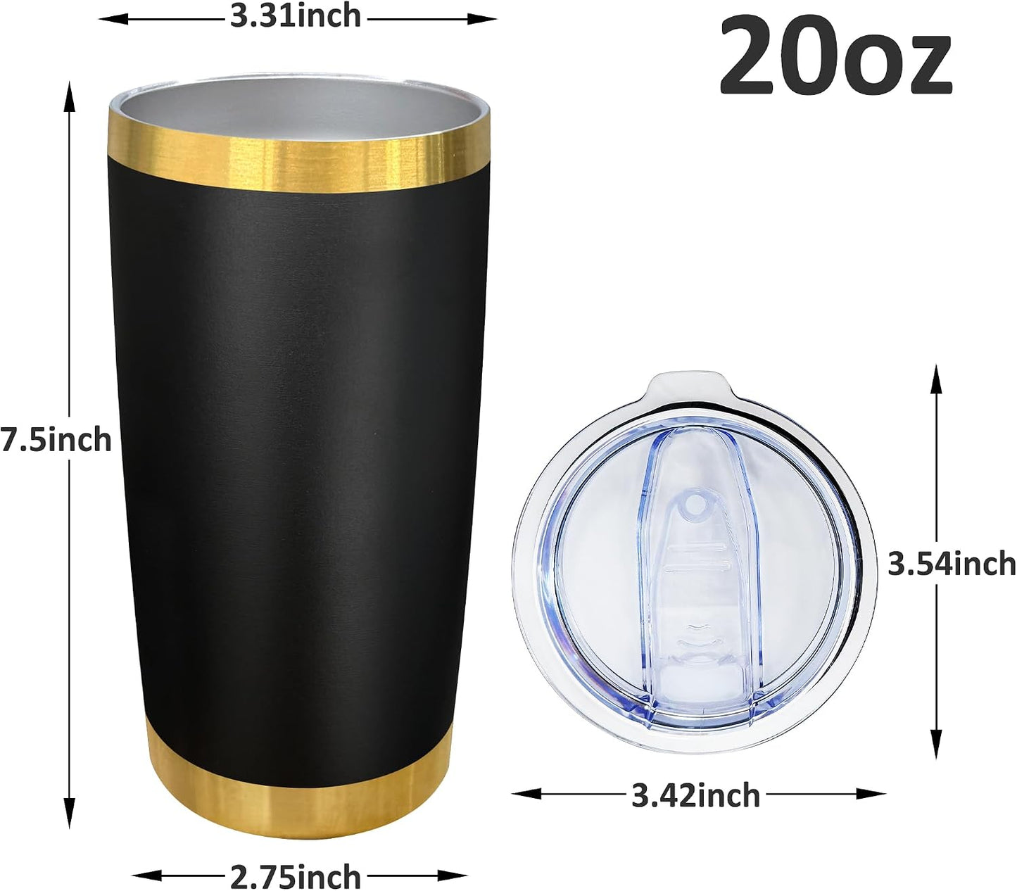 20 oz Insulated Tumblers Bulk with Lid Stainless Steel Tumbler,12 Pack | Navy,Double Wall Vacuum Travel Coffee Mug,BPA Free,for Hot and Cold Drinks,Gold Plated Powder Coated Cup,Laser engraving
