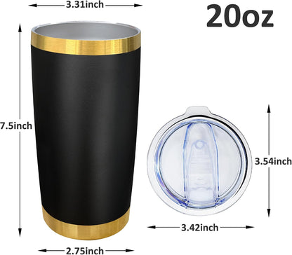 20 oz Insulated Tumblers Bulk with Lid Stainless Steel Tumbler,12 Pack | Navy,Double Wall Vacuum Travel Coffee Mug,BPA Free,for Hot and Cold Drinks,Gold Plated Powder Coated Cup,Laser engraving