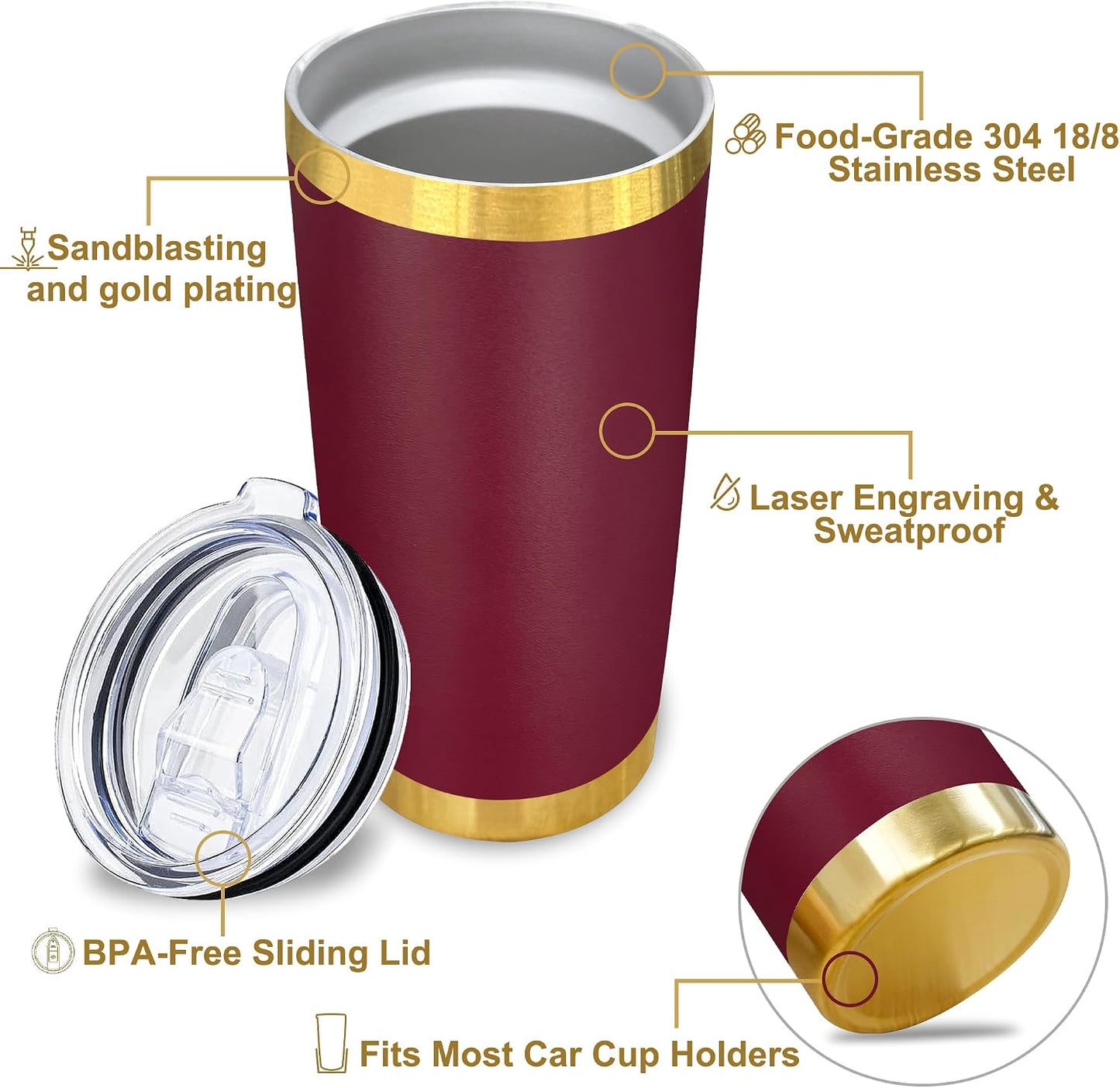 20 oz Insulated Tumblers Bulk with Lid Stainless Steel Tumbler,12 Pack | Navy,Double Wall Vacuum Travel Coffee Mug,BPA Free,for Hot and Cold Drinks,Gold Plated Powder Coated Cup,Laser engraving