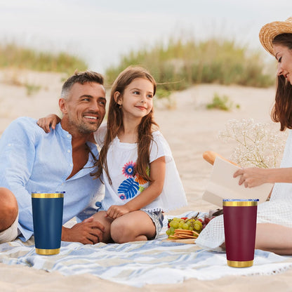 20 oz Insulated Tumblers Bulk with Lid Stainless Steel Tumbler,12 Pack | Navy,Double Wall Vacuum Travel Coffee Mug,BPA Free,for Hot and Cold Drinks,Gold Plated Powder Coated Cup,Laser engraving