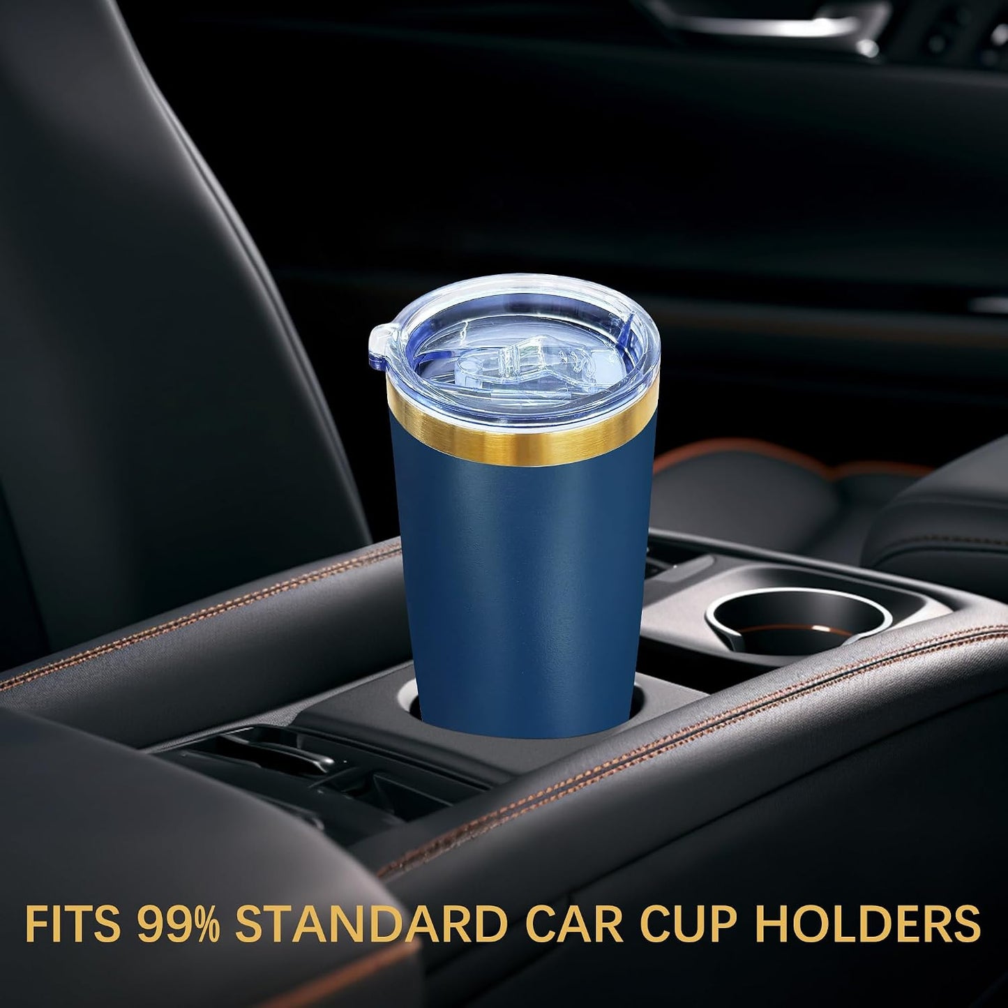 20 oz Insulated Tumblers Bulk with Lid Stainless Steel Tumbler,12 Pack | Navy,Double Wall Vacuum Travel Coffee Mug,BPA Free,for Hot and Cold Drinks,Gold Plated Powder Coated Cup,Laser engraving