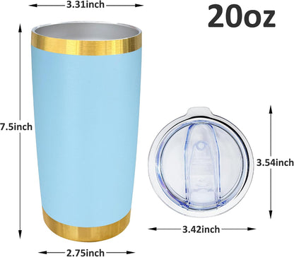 20 oz Insulated Tumblers Bulk with Lid Stainless Steel Tumbler,12 Pack | Navy,Double Wall Vacuum Travel Coffee Mug,BPA Free,for Hot and Cold Drinks,Gold Plated Powder Coated Cup,Laser engraving