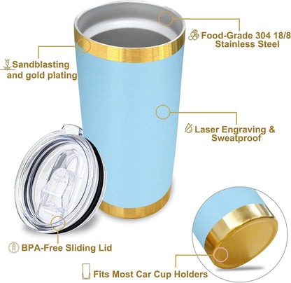 20 oz Insulated Tumblers Bulk with Lid Stainless Steel Tumbler,12 Pack | Navy,Double Wall Vacuum Travel Coffee Mug,BPA Free,for Hot and Cold Drinks,Gold Plated Powder Coated Cup,Laser engraving