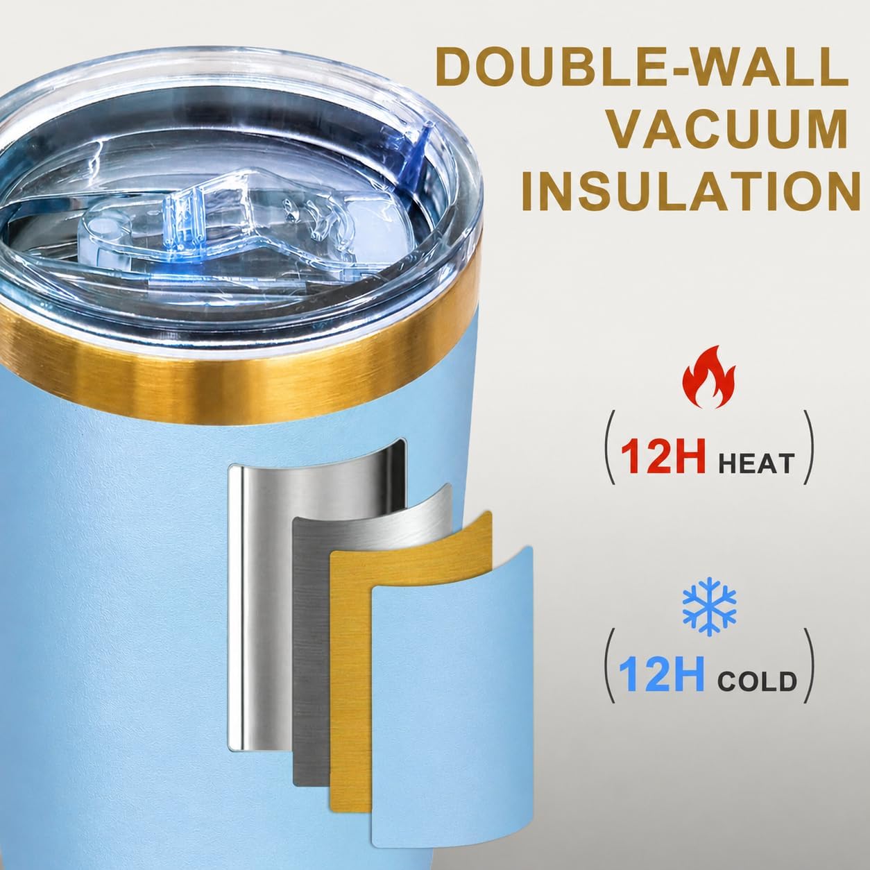 20 oz Insulated Tumblers Bulk with Lid Stainless Steel Tumbler,12 Pack | Navy,Double Wall Vacuum Travel Coffee Mug,BPA Free,for Hot and Cold Drinks,Gold Plated Powder Coated Cup,Laser engraving