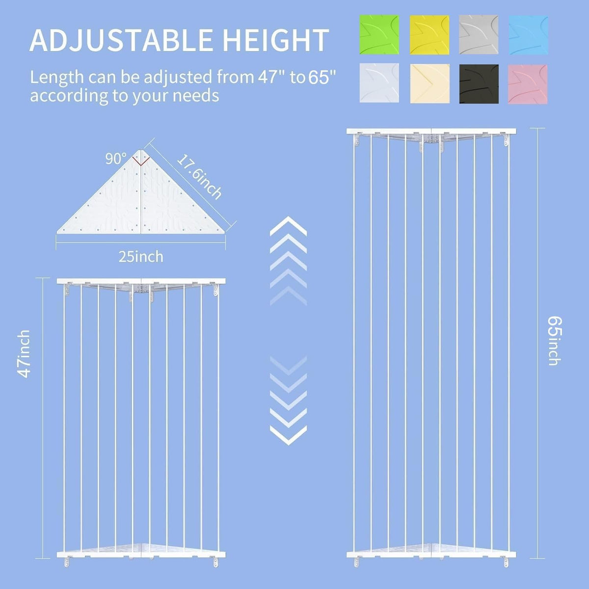 Corner Stuffed Animal Storage for Kids Room - Wall Mounted Stuffed Animal Organizer - Adjustable Plush Toy Holder Shelf for Nursery Playroom Bedroom (White)