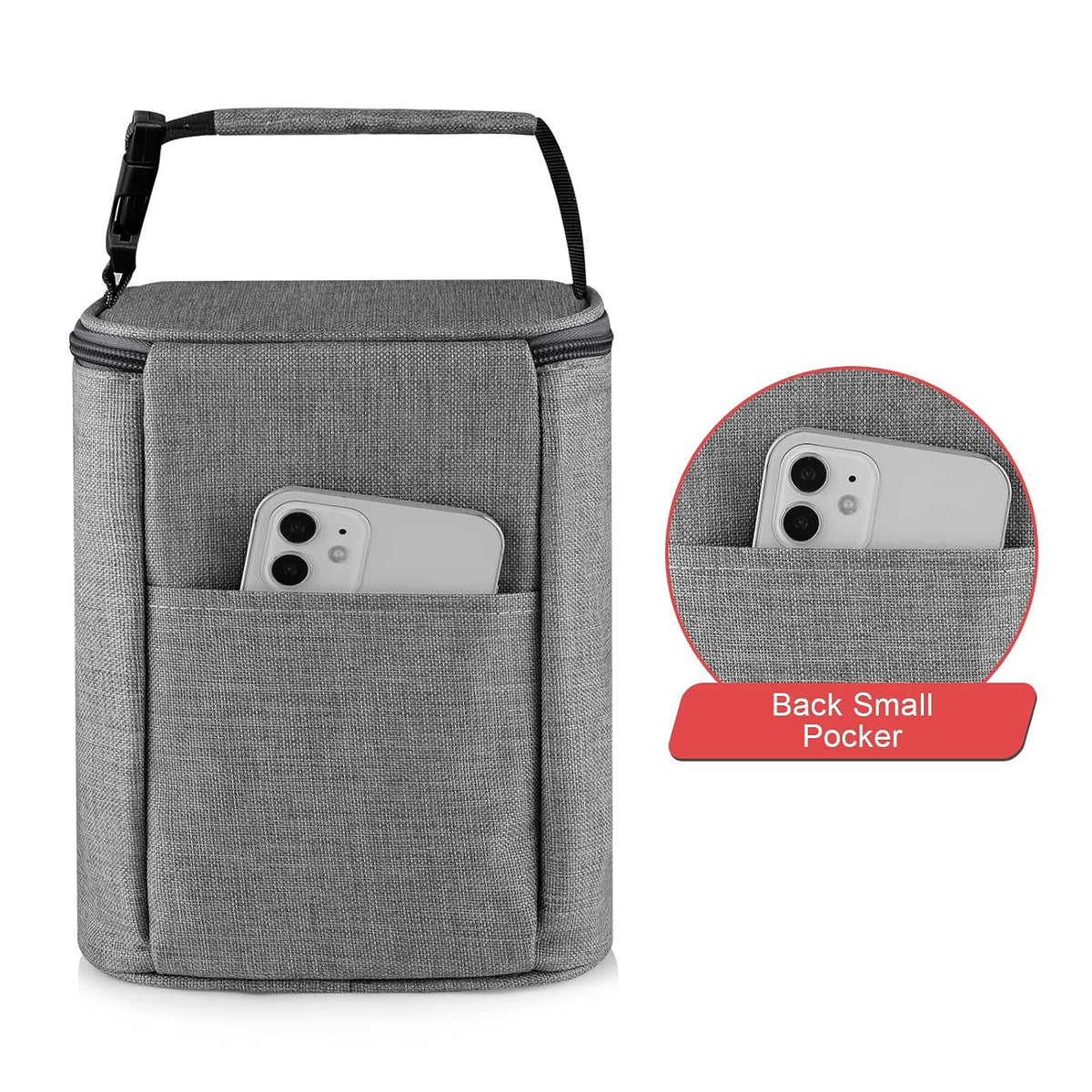 Breastmilk Cooler Bag, Baby Bottle Cooler Bags, Insulated Tote Bags On The Go, Fits 4 Large 8oz Bottles, for Nursing Mom Daycare Travel