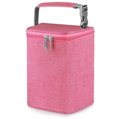 Breastmilk Cooler Bag, Baby Bottle Cooler Bags, Insulated Tote Bags On The Go, Fits 4 Large 8oz Bottles, for Nursing Mom Daycare Travel