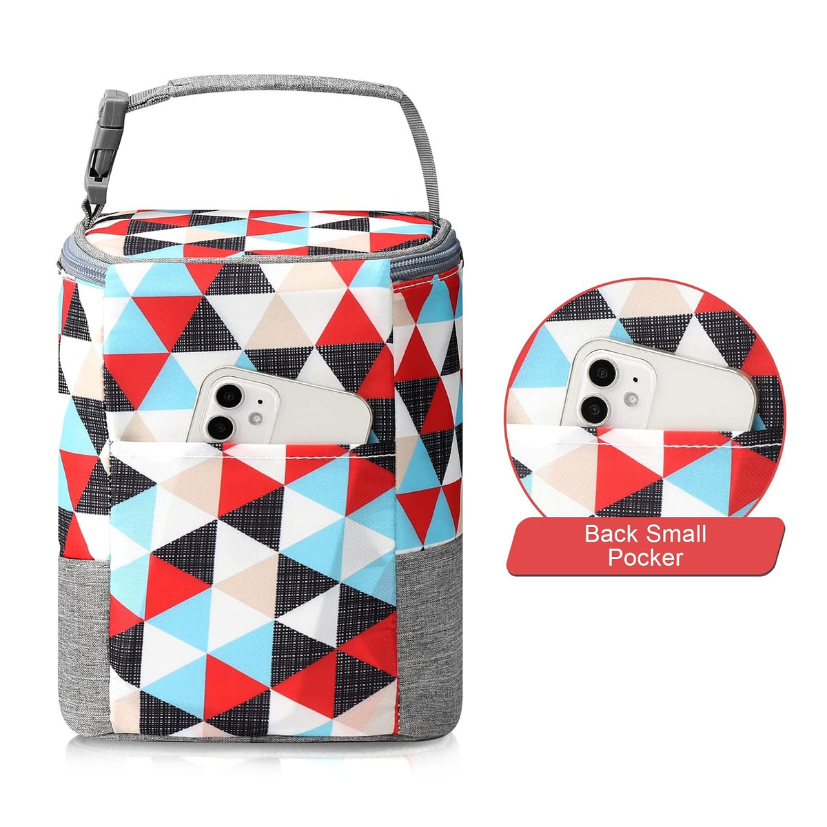 Breastmilk Cooler Bag, Baby Bottle Cooler Bags, Insulated Tote Bags On The Go, Fits 4 Large 8oz Bottles, for Nursing Mom Daycare Travel