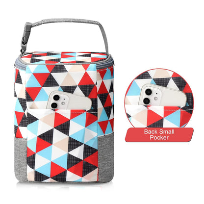 Breastmilk Cooler Bag, Baby Bottle Cooler Bags, Insulated Tote Bags On The Go, Fits 4 Large 8oz Bottles, for Nursing Mom Daycare Travel