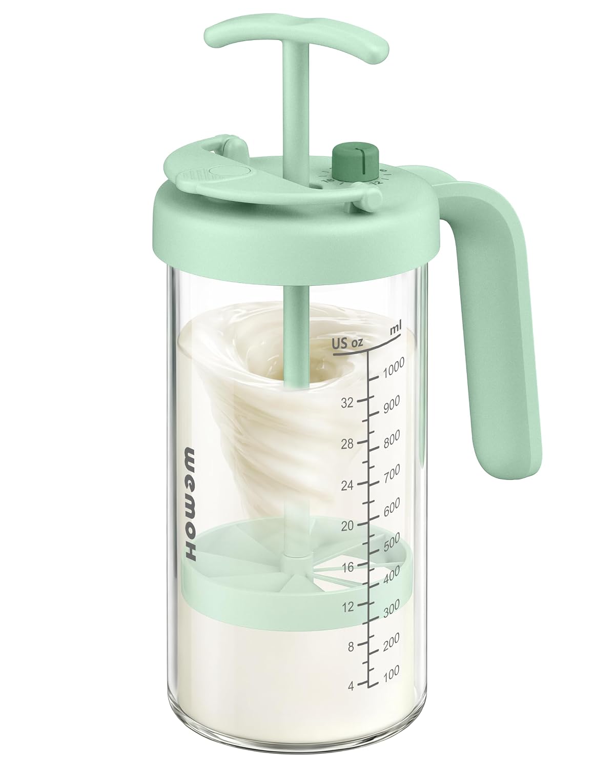 Borosilicate Glass Breast Milk Pitcher with Upgraded Mixer, Blue