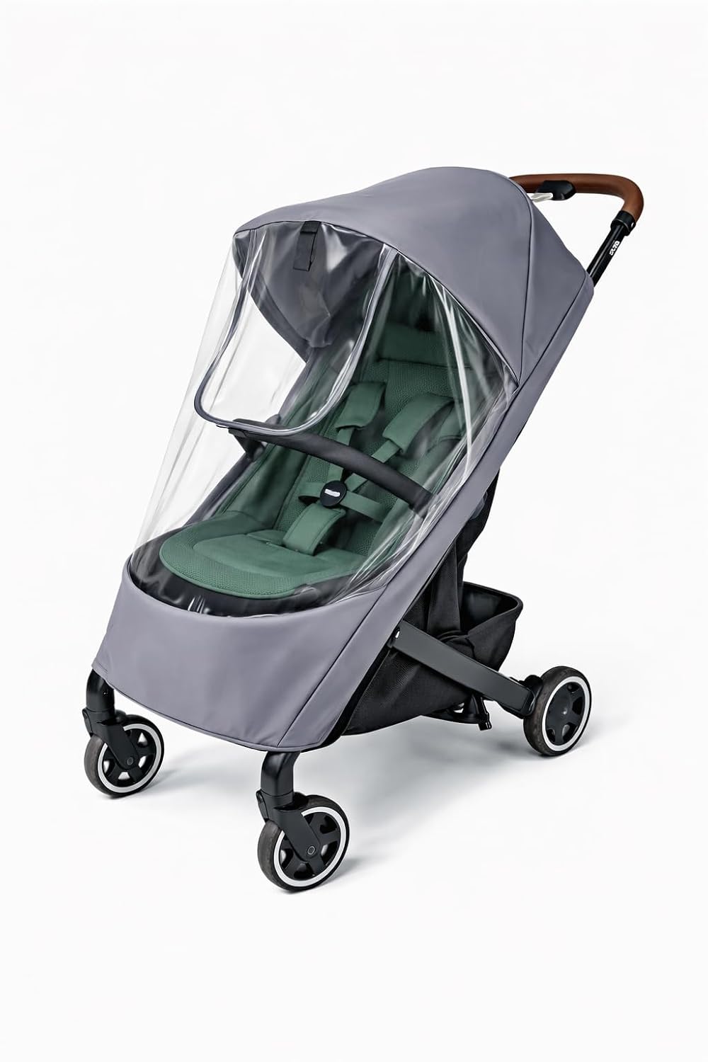 Stroller Rain Cover Compatible with Joolz AER+ & AER 2 – Clear Weather Shield with Front Access Window, Ventilation Holes & Built-in Storage Pouch, Full Coverage Protection from Rain, Wind & Snow