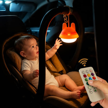 Baby Car Seat Light for Night Driving, Rechargeable Car Seat Night Light for Babies, Soft Glow Backseat Travel Light with Gentle Eye Caring Design for Infants & Toddlers