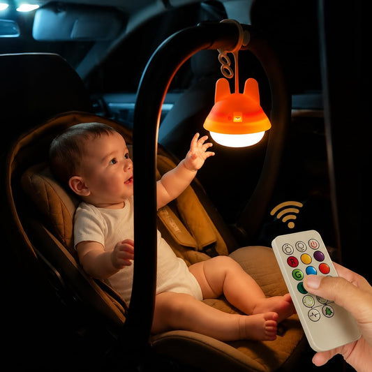 Baby Car Seat Light for Night Driving, Rechargeable Car Seat Night Light for Babies, Soft Glow Backseat Travel Light with Gentle Eye Caring Design for Infants & Toddlers