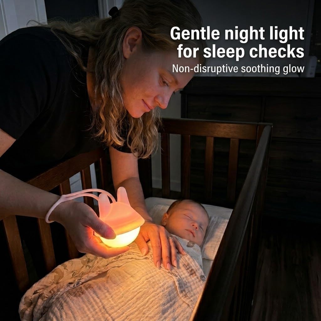 Baby Car Seat Light for Night Driving, Rechargeable Car Seat Night Light for Babies, Soft Glow Backseat Travel Light with Gentle Eye Caring Design for Infants & Toddlers