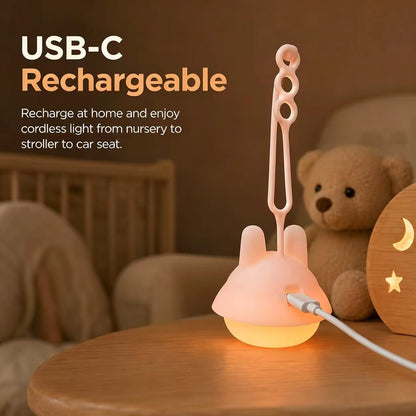 Baby Car Seat Light for Night Driving, Rechargeable Car Seat Night Light for Babies, Soft Glow Backseat Travel Light with Gentle Eye Caring Design for Infants & Toddlers