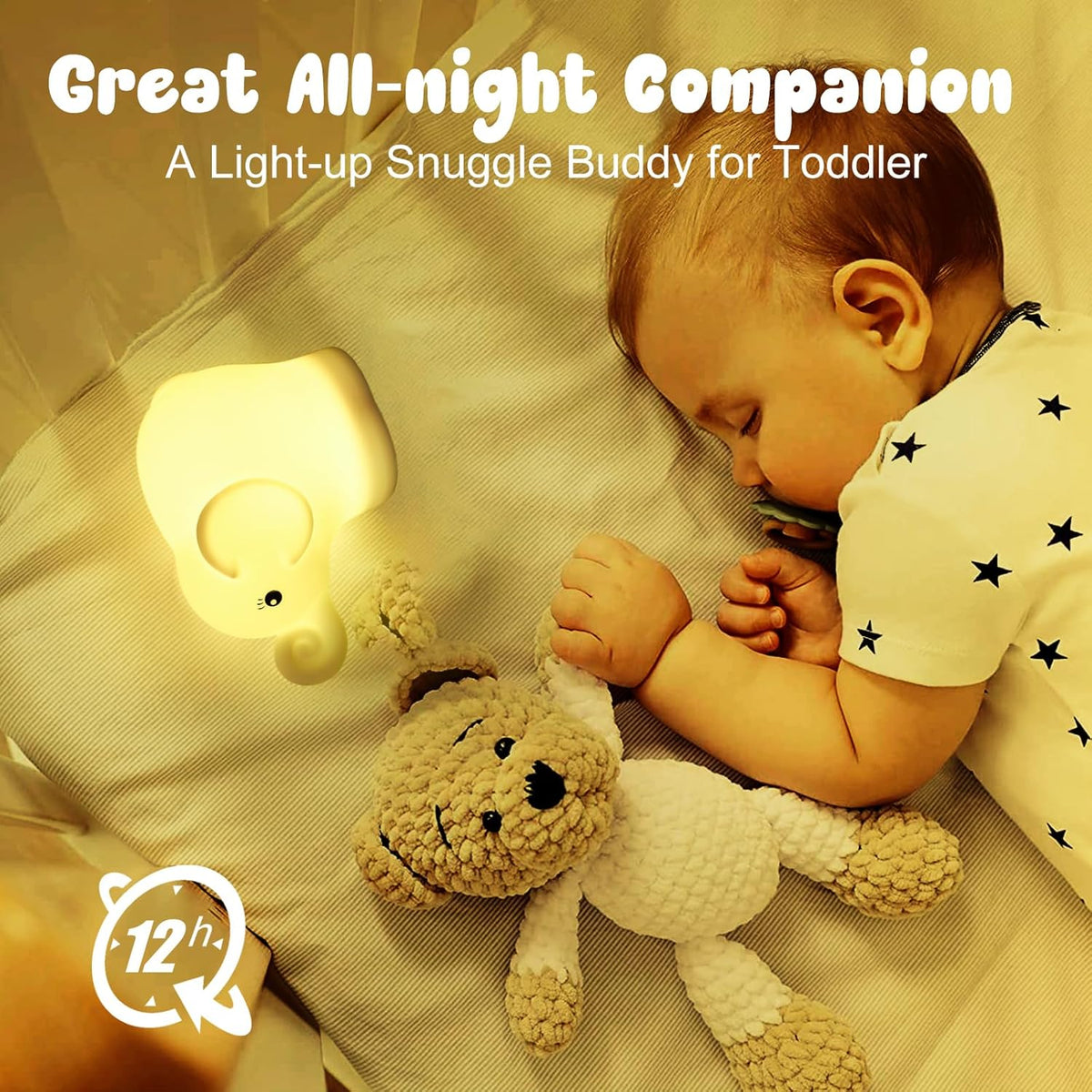 Baby Car Seat Light for Night Driving, Rechargeable Car Seat Night Light for Babies, Soft Glow Backseat Travel Light with Gentle Eye Caring Design for Infants & Toddlers