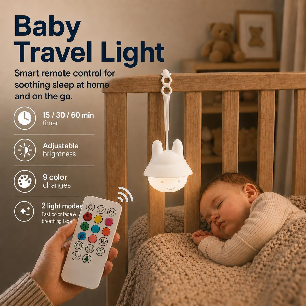 Baby Car Seat Light for Night Driving, Rechargeable Car Seat Night Light for Babies, Soft Glow Backseat Travel Light with Gentle Eye Caring Design for Infants & Toddlers