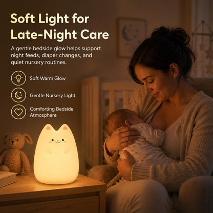 Baby Car Seat Light for Night Driving, Rechargeable Car Seat Night Light for Babies, Soft Glow Backseat Travel Light with Gentle Eye Caring Design for Infants & Toddlers
