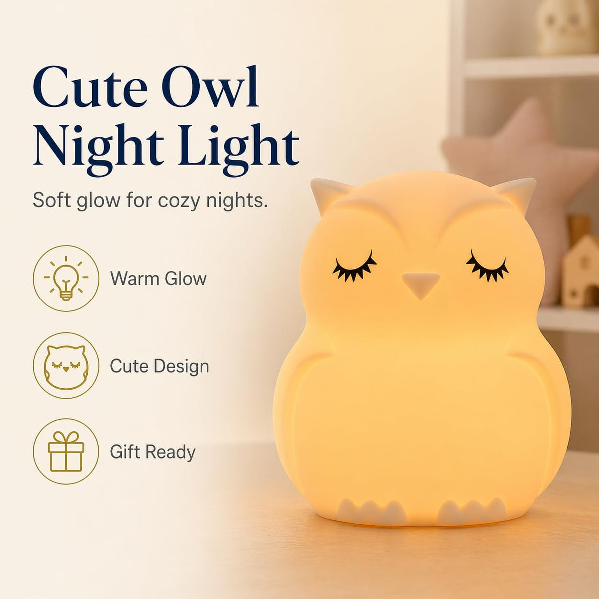 Baby Car Seat Light for Night Driving, Rechargeable Car Seat Night Light for Babies, Soft Glow Backseat Travel Light with Gentle Eye Caring Design for Infants & Toddlers