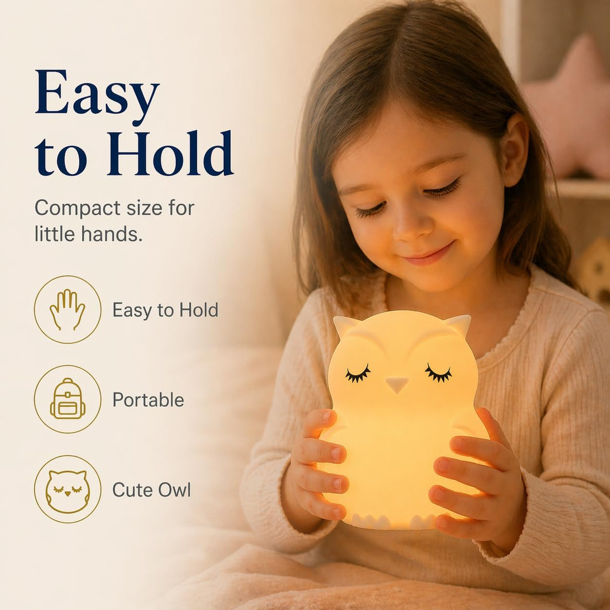 Baby Car Seat Light for Night Driving, Rechargeable Car Seat Night Light for Babies, Soft Glow Backseat Travel Light with Gentle Eye Caring Design for Infants & Toddlers