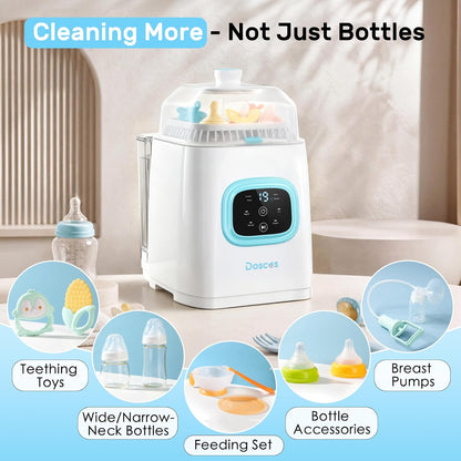 Bottle Washer Pro, All-in-One Baby Bottle Washer and Sterilizer & Dryer with 60 Detergent Tablets, Cleaning Machine for Bottles, Pump Parts & Baby Essentials, Deep Cleaning, Replaces Hand Washing