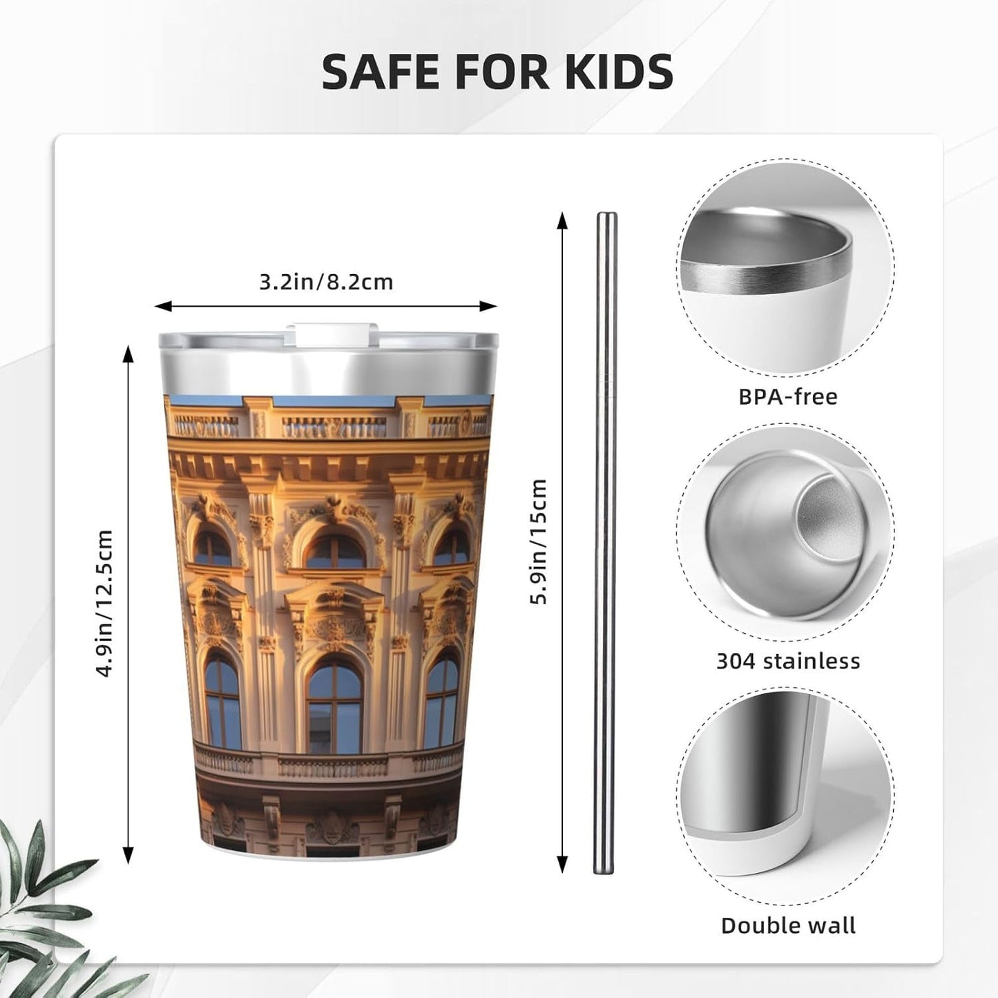 Clear and crystalline Insulated Straw Cup Ideal for Gym use or Carrying on The go