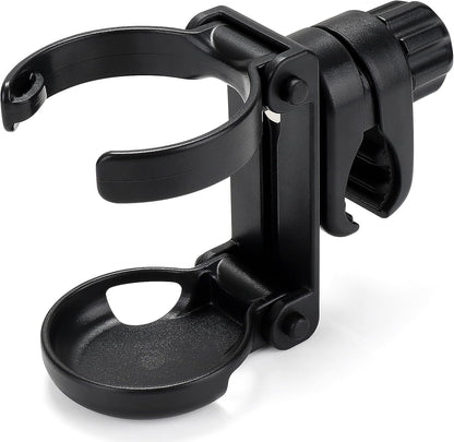 Stroller Cup Holder, Foldable 360° Rotatable Universal Cup Holder for Bike, Wheelchair, Walker, Scooter