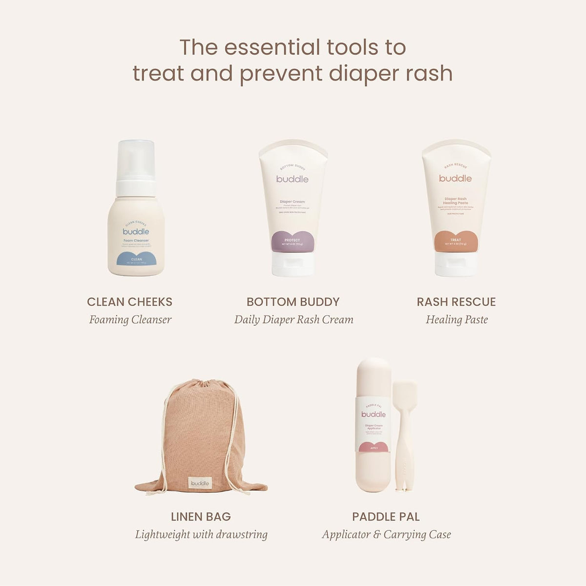 Buddle 4-Piece Diaper Rash Essentials Kit