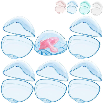 Pacifier Case, BPA Free Pacifier Holder Case,Transparent Container Box for Baby Binky（Not Included),Essential Pacifier Accessories,Alway Keep Paci Clean,Easy to Clean(Pink)