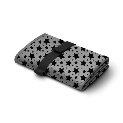 Toolik Baby Diaper Changing Pad, Extra Large (27.5 x 19.7 inch) Waterproof Mat for Stroller Walks or Diaper Bag, Fits Newborn and Toddler for Quick Change on the go, Black with 3D Cube