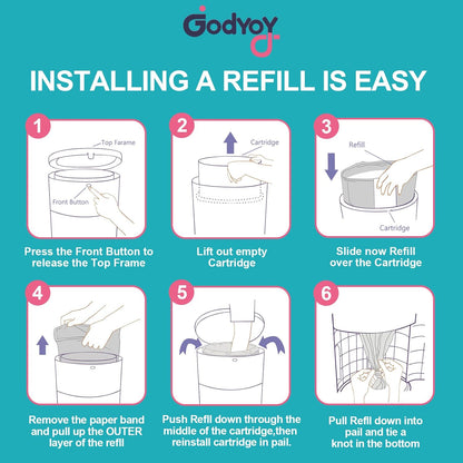Refills Compatible with DEKOR Classic Diaper Pail Refill Bags