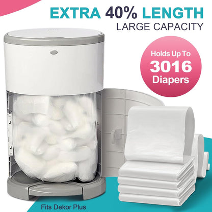 Refills Compatible with DEKOR Classic Diaper Pail Refill Bags